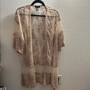 Miss Chievous Cream and Brown Cardigan